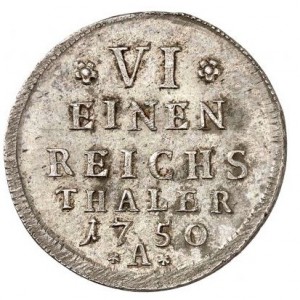 Реверс монеты Пруссия, ⅙ рейхсталера, 1750-1755