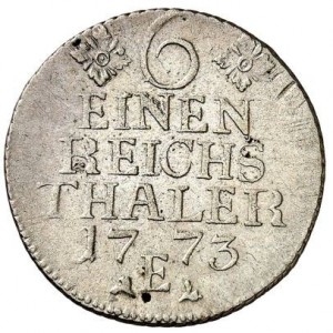 Реверс монеты Пруссия, ⅙ рейхсталера, 1764-1778