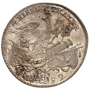Реверс монеты Пруссия, ¼ рейхсталера, 1750-1752