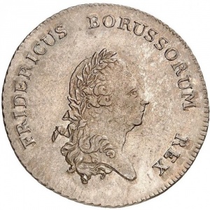 Аверс монеты Пруссия, ¼ рейхсталера, 1786