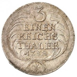 Реверс монеты Пруссия, ⅓ рейхсталера, 1758