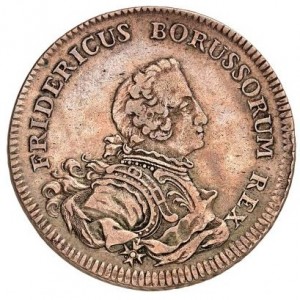 Аверс монеты Пруссия, ½ талера, 1750-1752