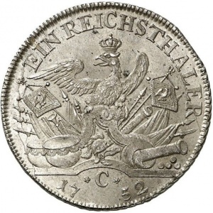 Реверс монеты Пруссия, 1 рейхсталер, 1751-1753