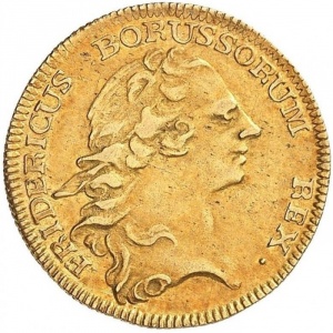 Аверс монеты Пруссия, ½ дьёра, 1750