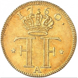 Реверс монеты Пруссия, ½ дьёра, 1750