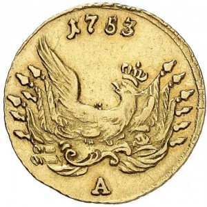 Реверс монеты Пруссия, ½ дьёра, 1752-1753