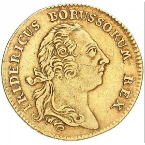 Аверс монеты Пруссия, ½ дьёра, 1755-1756