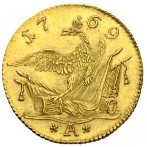 Реверс монеты Пруссия, ½ дьёра, 1765-1774