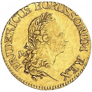 Аверс монеты Пруссия, ½ дьёра, 1784-1786