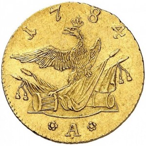Реверс монеты Пруссия, ½ дьёра, 1784-1786