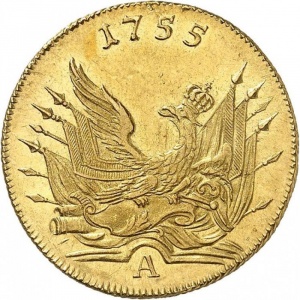 Реверс монеты Пруссия, 1 дьёр, 1752-1763