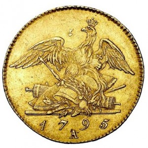 Реверс монеты Пруссия, 1 дьёр, 1786-1797