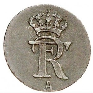 Аверс монеты Пруссия, 1 пфенниг, 1771-1786