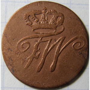 Аверс монеты Пруссия, 1 пфенниг, 1799-1806, Фридрих Вильгельм II