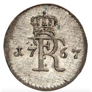 Аверс монеты Пруссия, 3 пфеннига, 1764-1770