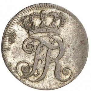 Аверс монеты Пруссия, 4 пфеннига, 1752-1753