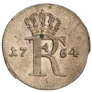 Аверс монеты Пруссия, 4 пфеннига, 1764-1766