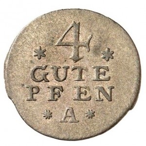Реверс монеты Пруссия, 4 пфеннига, 1764-1766