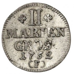 Реверс монеты Пруссия, 2 мариенгроша, 1752