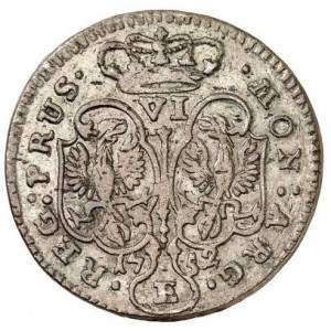 Реверс монеты Пруссия, 6 грошей, 1752