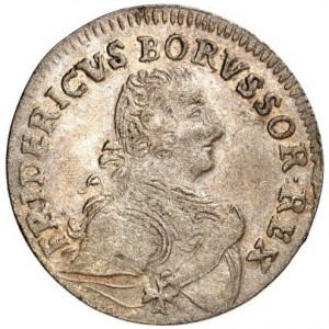 Аверс монеты Пруссия, 6 грошей, 1753-1757