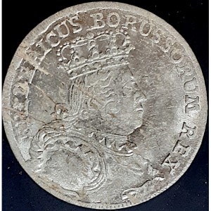 Аверс монеты Пруссия, 6 грошей, 1755-1756