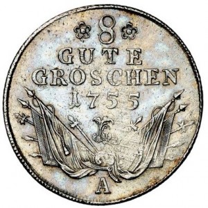 Реверс монеты Пруссия, 8 грошей, 1753-1763