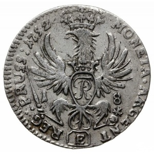Реверс монеты Пруссия, 18 грошей, 1751-1755