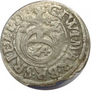 Реверс монеты Пруссия, 1/24 талера, 1621-1624, Надпись: "DIEV & MON DROICT" на реверсе