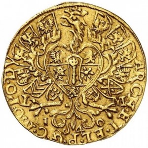 Реверс монеты Пруссия, 2 дуката, 1637-1640