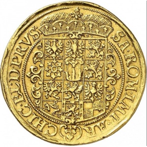 Реверс монеты Пруссия, 5 дукатов, 1627