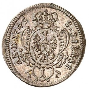 Реверс монеты Пруссия, 1 крейцер, 1745-1747