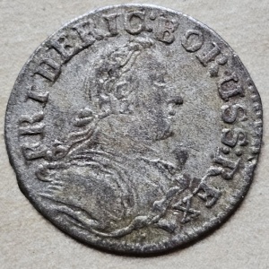 Аверс монеты Пруссия, 1 крейцер, 1752-1763