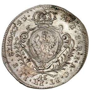 Реверс монеты Пруссия, 3 крейцера, 1743
