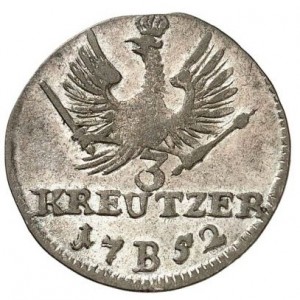 Реверс монеты Пруссия, 3 крейцера, 1752