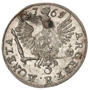 Реверс монеты Пруссия, 3 крейцера, 1765