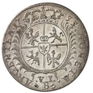 Реверс монеты Пруссия, 6 крейцеров, 1755-1756