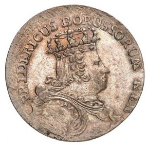 Аверс монеты Пруссия, 6 крейцеров, 1755-1757