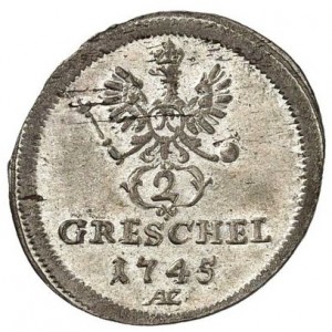 Реверс монеты Пруссия, 2 гроша, 1745-1754