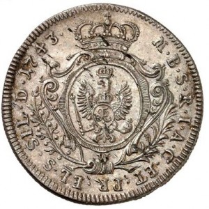 Реверс монеты Пруссия, 15 крейцеров, 1743-1746