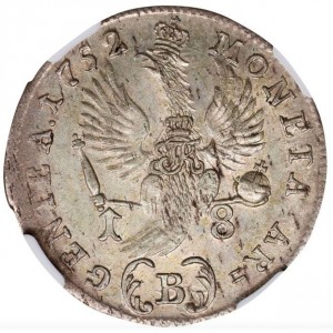 Реверс монеты Пруссия, 18 крейцеров, 1752-1754