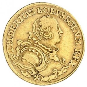 Аверс монеты Пруссия, ½ дьёра, 1750-1753