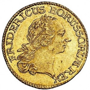 Аверс монеты Пруссия, ½ дьёра, 1757-1775
