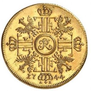 Реверс монеты Пруссия, 1 дьёр, 1744-1748