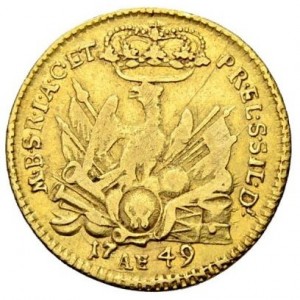 Реверс монеты Пруссия, 1 дьёр, 1749