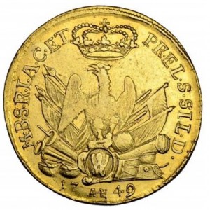 Реверс монеты Пруссия, 2 дьёра, 1747-1749