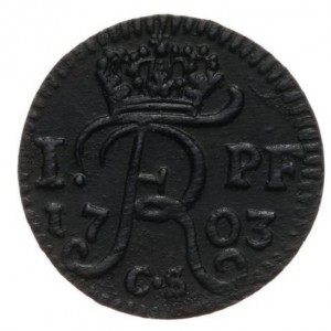 Аверс монеты Пруссия, 1 пфенниг, 1703
