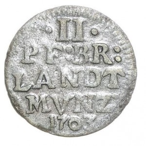 Реверс монеты Пруссия, 2 пфеннига, 1703