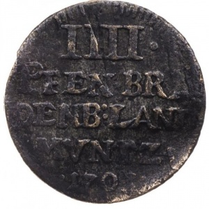 Реверс монеты Пруссия, 4 пфеннига, 1703