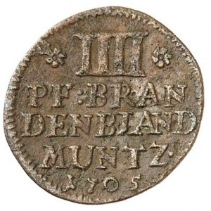 Реверс монеты Пруссия, 4 пфеннига, 1703-1706